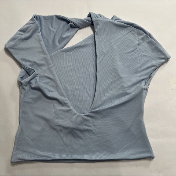 Meshki Haven Slinky Twist Top in Pale Blue - Picture 4 of 5